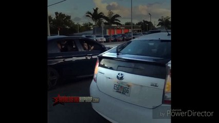 Wild: Dudes Out In Miami Driving Through Traffic Showing Off A Draco!