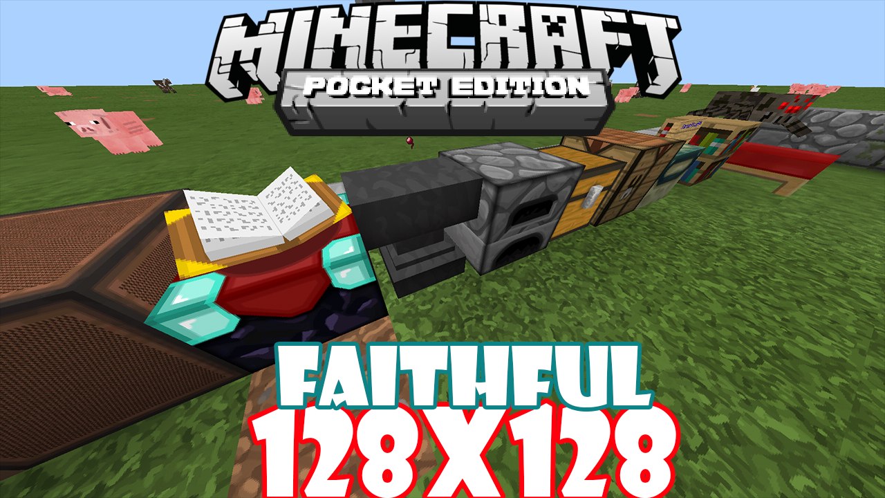 MCPE 1.0 COM FAITHFUL 128X128[Texturas]