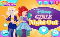 Disney Girls Night Out - Frozen Elsa and The Little Mermaid Ariel Game For Girls