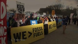 Protesters gather at White House to slam Trump's pipeline decision
