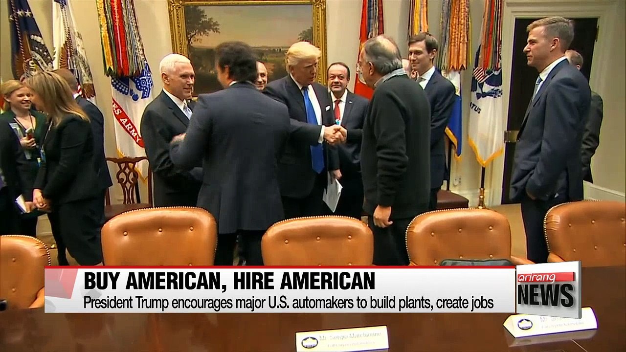 President Trump encourages major U.S. automakers to invest, create jobs