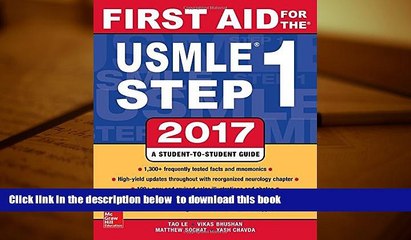 Download [PDF]  First Aid for the USMLE Step 1 2017 Tao Le Pre Order