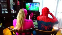 Spiderman vs Frozen Elsa vs Joker - Superheroes GHOST PRANK Funny Superhero Movie in Real Life IRL