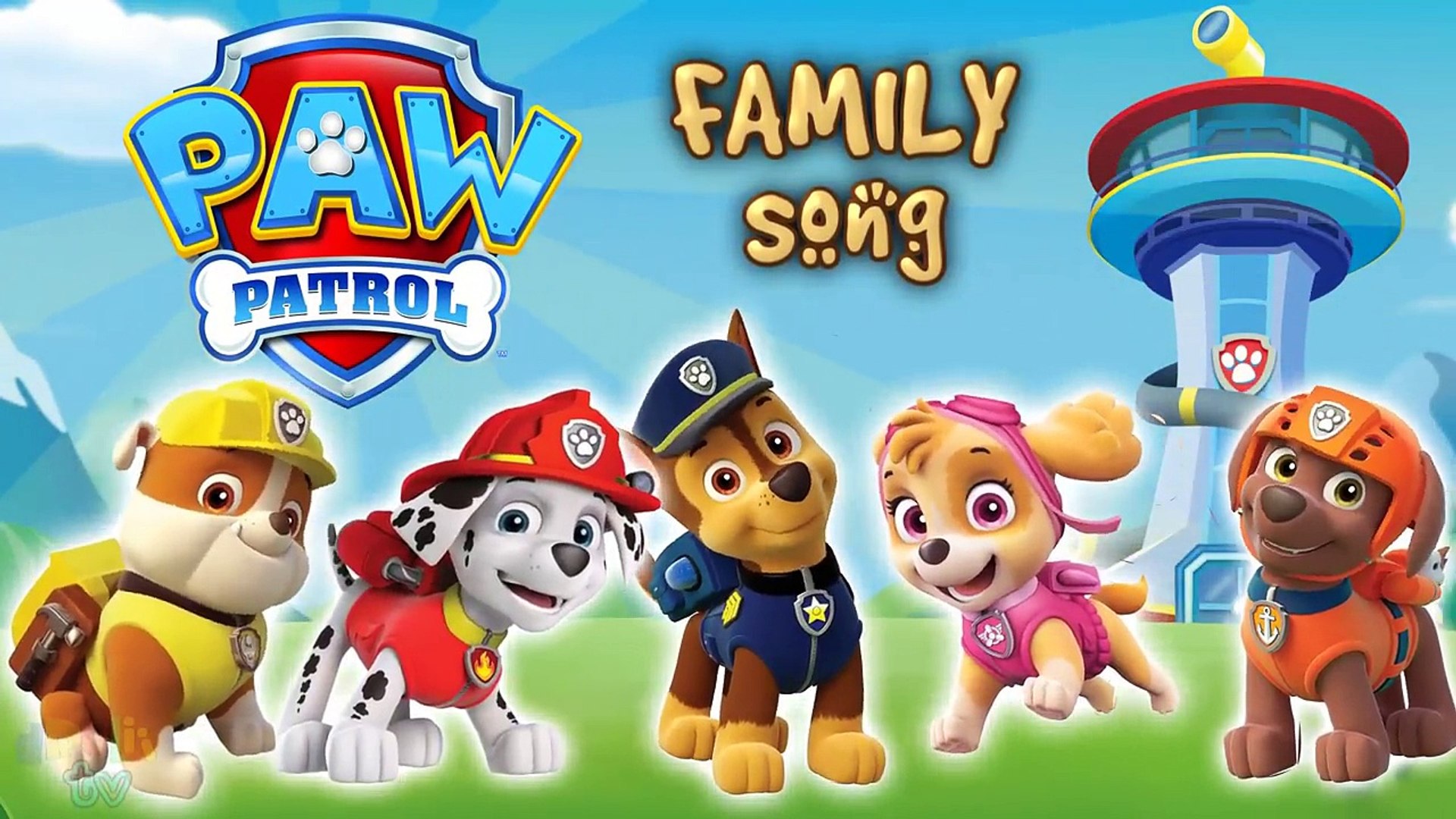 Paw Patrol Finger Family Songs | Chase, Rubble, Skye, Marshall | Nursery  Rhymes and more - video dailymotion