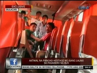 24 Oras: Aktwal na pangho-hostage ng isang lalaki sa pasahero ng bus
