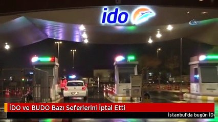 İDO ve BUDO Bazı Seferlerini İptal Etti