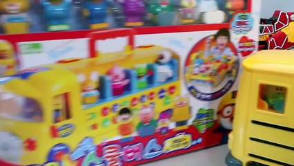 Pororo School Bus Tayo the Little Bus Garage Toy Surprise Learn Colors Numbers YouTube