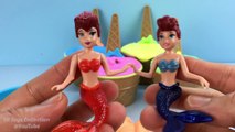 Clay Slime Ice Cream Surprise Cups with Toys Mermaids
