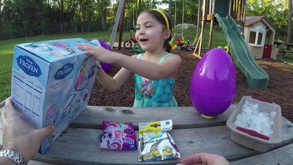FROZEN OLAF SNOW CONE MAKER + Huge Surprise Egg Opening Disney Junior Sheriff Callie Frozen Videos