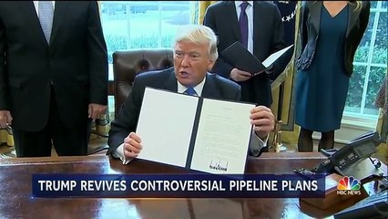 Pres.Donald Trump Revives Dakota And Keystone Pipelines Via Executive Actions Nightly News
