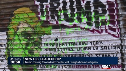 Trump moving forward with border wall, weighs ban on refugees