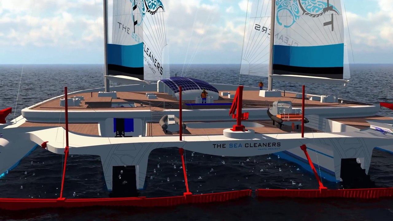 Présentation du Manta Sea Cleaners, le bateau poubelle des océans