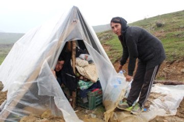Eşinden Ayrılan Kadın Sokağa Çadır Kurdu