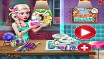 Elsa Dish Washing Real Life - Frozen Princess Video Games For Girls