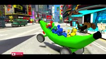 COLORS BANANA CARS RACE EPIC PARTY & COLORS SPIDERMAN NURSERY RHYMES SONGS FOR CHILDREN