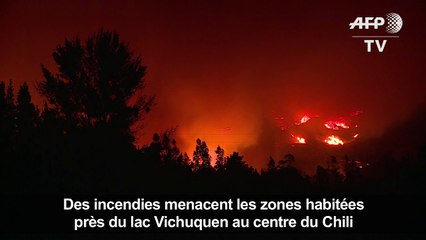 Chili: les feux de forêt menacent les zones habitées