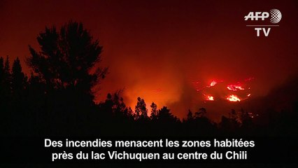 Chili: les feux de forêt menacent les zones habitées