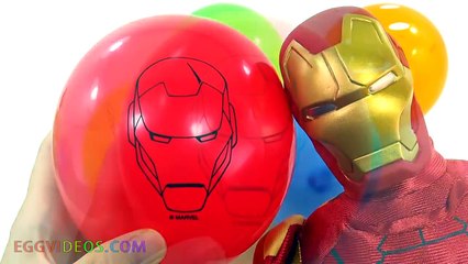 Learn Colors with Hulk & Marvel Avengers Balloons Finger Family Nursery Rhymes EggVideos.com