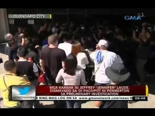 24 Oras: Mga kaanak ni Laude, dismayado sa 'di pagsipot ni Pemberton sa preliminary investigation