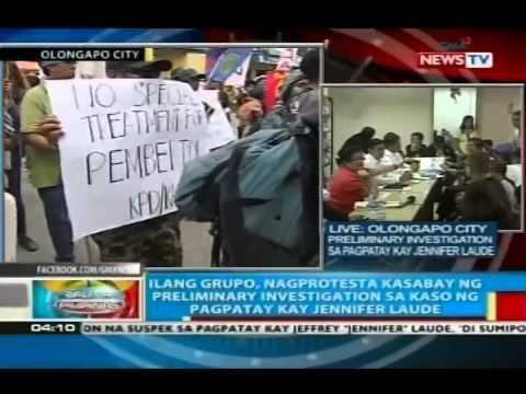 Ilang grupo, nagprotesta kasabay ng preliminary investigation sa kaso ng pagpatay kay Laude