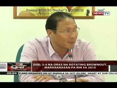 DOE: 3-4 na oras na rotating brownout, mararanasan pa rin sa 2015