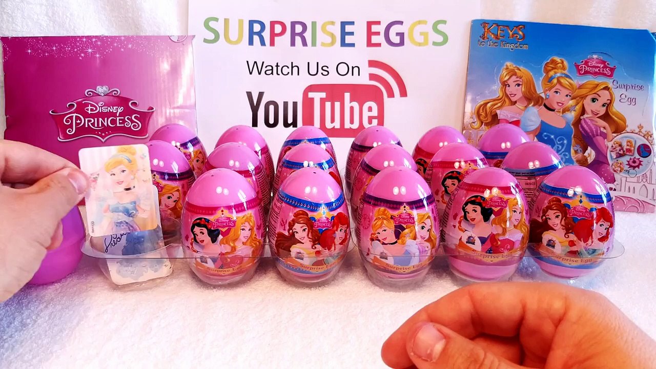 Disney Princess Surprise Eggs Video #1 of 2 - 9 Kinder Surprise Egg Style Toys
