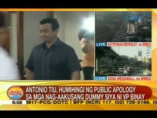 UB: Antonio Tiu, humihingi ng public apology sa mga nag-aakusang dummy siya ni VP Binay