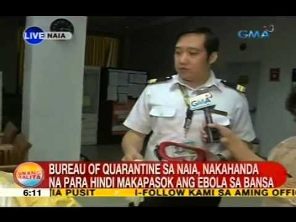 UB: Bureau of Quarantine sa NAIA, nakahanda na para hindi makapasok ang Ebola sa bansa