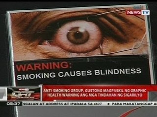 Anti-smoking group, gustong magpaskil ng graphic health warning ang mga tindahan ng sigarilyo
