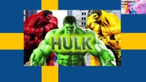 Fingerfamiljen Superheroesna på svenska Hulken, Spider man, Batman ...