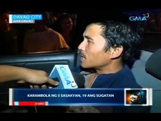 Saksi: 19 sugatan sa karambola ng 5 sasakyan sa Davao City