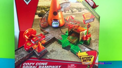 Download Video: Disney CARS Cozy Cone Spiral Rampway Story Set Mcqueen CAT construction & James (Thomas and Friends)