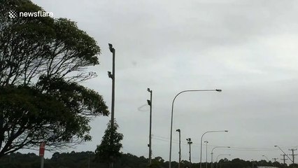 Footage of mysterious cloud ring in the sky above Wollongong, Australia