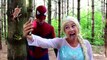 Frozen Elsa’s GROSS TONGUE! w_ Spiderman Maleficent Joker Pink Spidergirl Candy! Funny Superheroes - YouTube