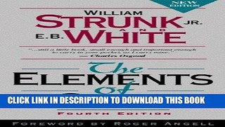 Ebook The Elements of Style, Fourth Edition Free Read