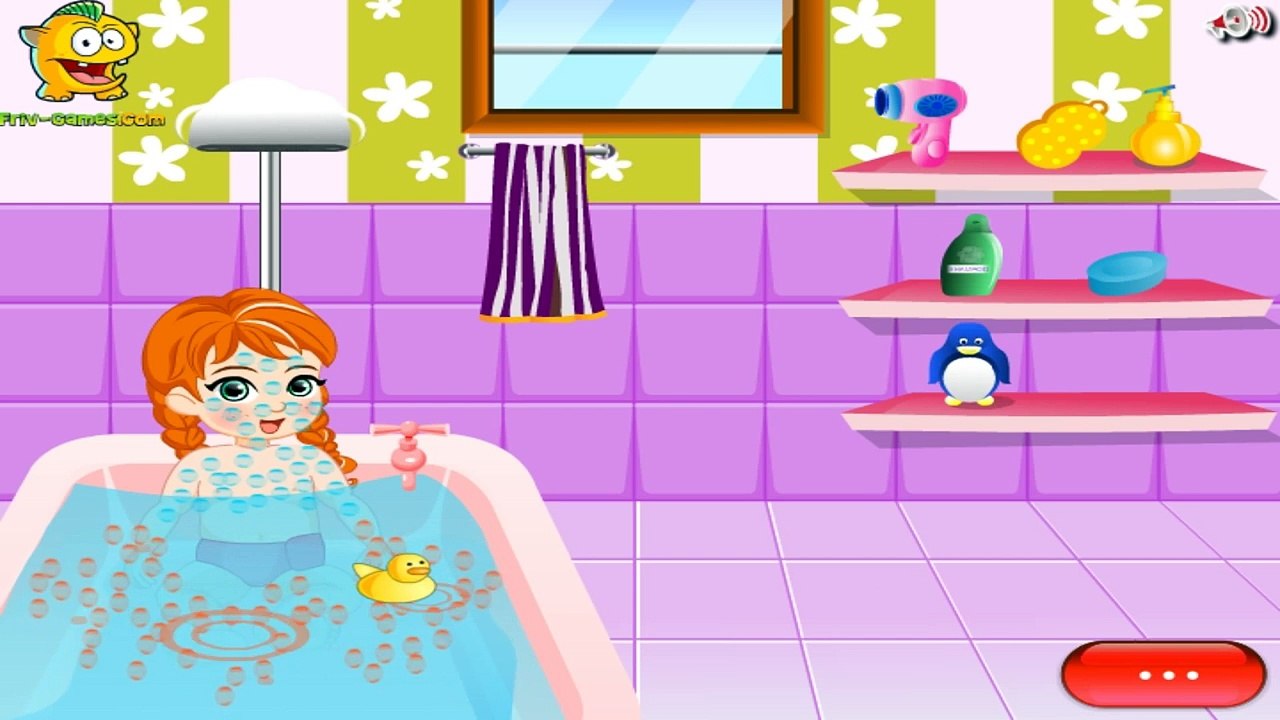 Baby Anna BATH time in the Bathtub - ANNA toddlers PLAY with Soap Foam