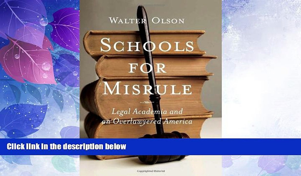 Big Deals  Schools for Misrule: Legal Academia and an Overlawyered America  Best Seller Books Best