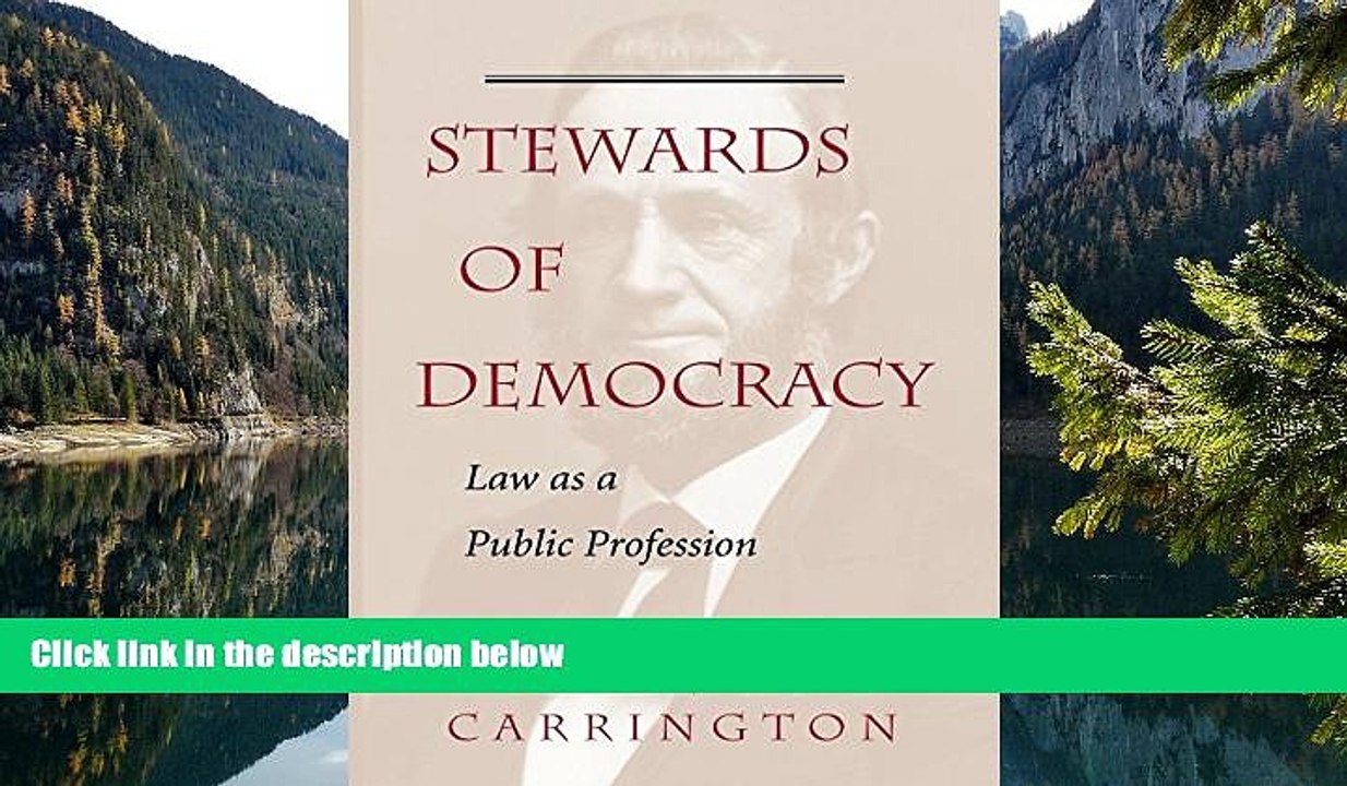 READ NOW  Stewards Of Democracy: Law As Public Profession (New Perspectives on Law, Culture, and