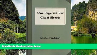 Deals in Books  One Page CA Bar Cheat Sheets - CORPORATIONS  checklist  Premium Ebooks Online Ebooks