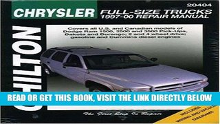 [FREE] EBOOK CHRYSLER Full-Size Trucks, 1997-00 (Chilton s Total Car Care Repair Manual) BEST