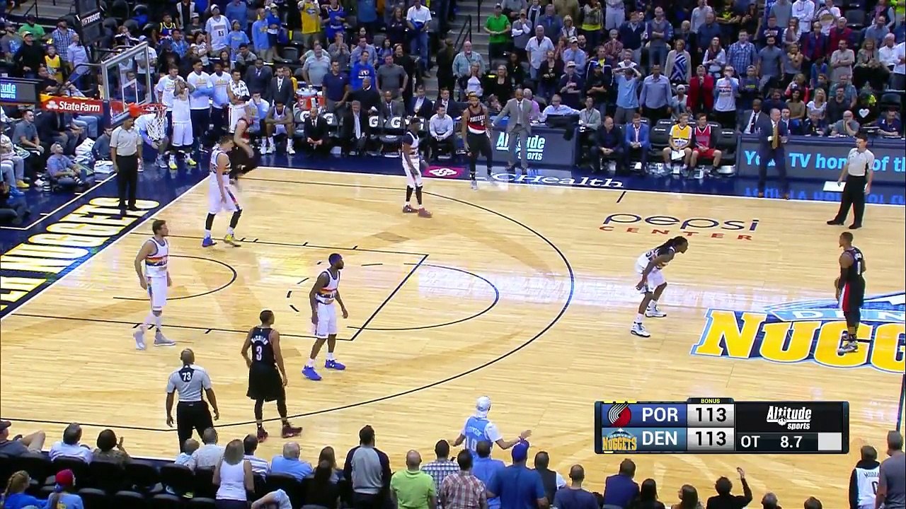 Damian Lillard Game-Winner in OT  Blazers vs Nuggets  October 29, 2016  2016-17 NBA Season