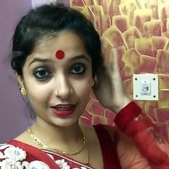 Beautiful bengali girl in saree with her mother