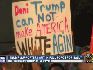 Trump supports show up to rally in full force