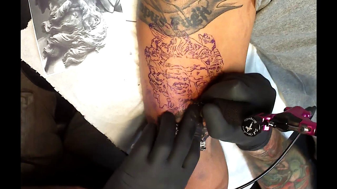 timelapse tattoo poseidon