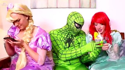 Frozen Elsa & Spiderman TOILET PRANK! w_ Joker Maleficent Princess Anna Rapunzel Toys! Superhero IRL - YouTube