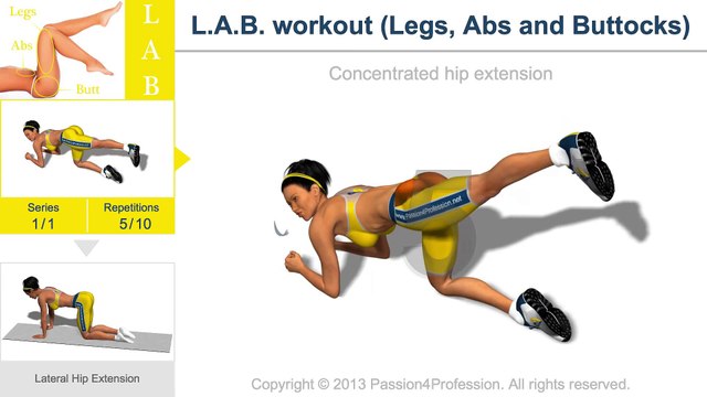 L.A.B. workout (Legs, Abs and Buttocks) - No Music