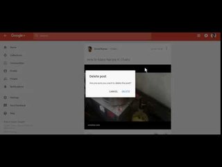 How to Delete Post in Google+ Profile