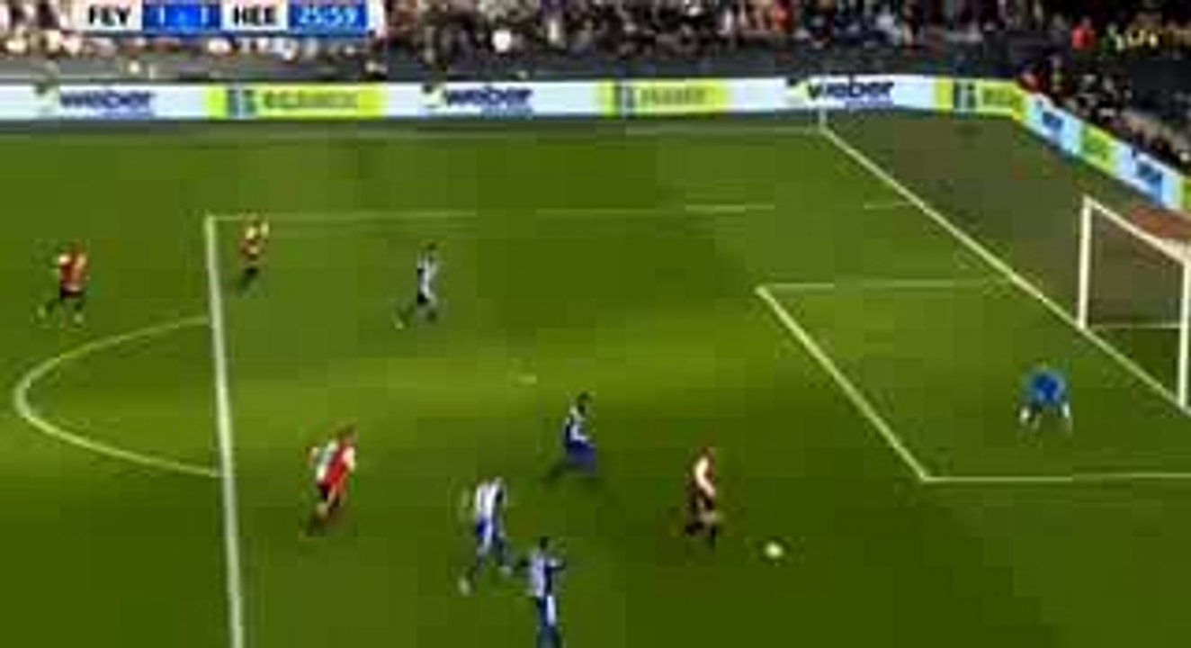 Nicolai Jorgensen Goal - Feyenoord vs Heerenveen 1-1 Eredivisie 30-10-2016