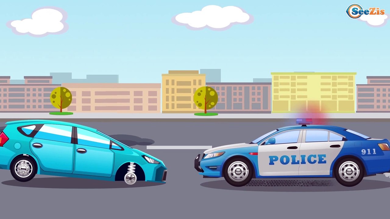 Service Vehicles The Tow Truck & Car Service Cartoon about Car Accident on the road Episode 67