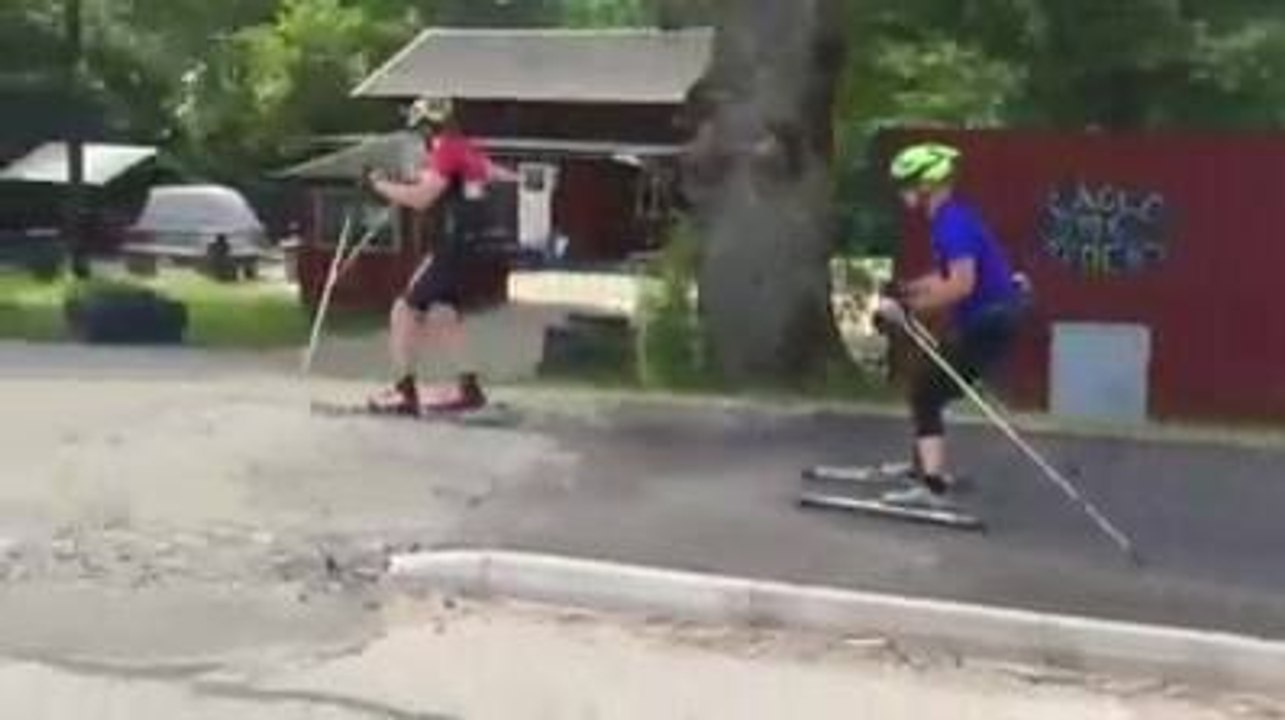 Faceplant en rollerski